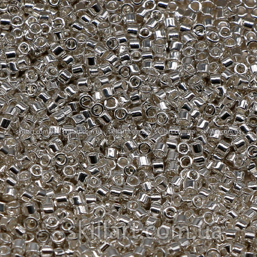 Бисер DB-551 Miyuki Delica Beads 11/0 (металлик, посеребренный)